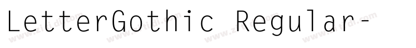 LetterGothic Regular字体转换